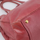 Miu Miu Tote Bag Leather 2way Pink Gold Auth ka7033A-13