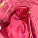 Miu Miu Tote Bag Leather 2way Pink Gold Auth ka7033A-20