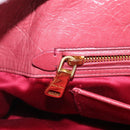 Miu Miu Tote Bag Leather 2way Pink Gold Auth ka7033A-22