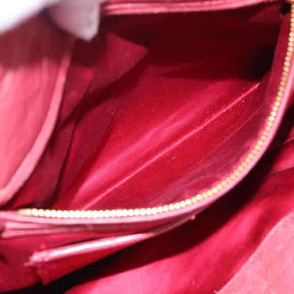 Miu Miu Tote Bag Leather 2way Pink Gold Auth ka7033A