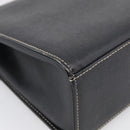 BURBERRY Hand Bag Leather Black Gold Auth ka7034-13