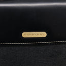 BURBERRY Hand Bag Leather Black Gold Auth ka7034-15