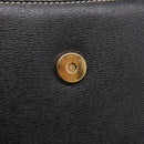 BURBERRY Hand Bag Leather Black Gold Auth ka7034-18