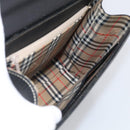 BURBERRY Hand Bag Leather Black Gold Auth ka7034-20