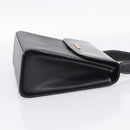 BURBERRY Hand Bag Leather Black Gold Auth ka7034-5