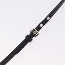 Miu Miu Matelasse Shoulder Bag Leather Black Silver Auth ka7035M-10