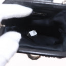 Miu Miu Matelasse Shoulder Bag Leather Black Silver Auth ka7035M-20