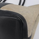 HERMES Garden Party PM Hand Bag Tower Ash Beige Silver Auth ka7037-10
