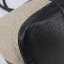 HERMES Garden Party PM Hand Bag Tower Ash Beige Silver Auth ka7037-11