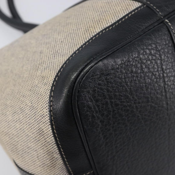 HERMES Garden Party PM Hand Bag Tower Ash Beige Silver Auth ka7037