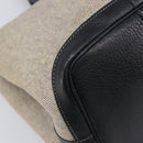 HERMES Garden Party PM Hand Bag Tower Ash Beige Silver Auth ka7037-13