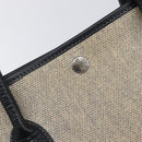 HERMES Garden Party PM Hand Bag Tower Ash Beige Silver Auth ka7037-16