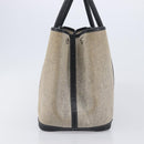 HERMES Garden Party PM Hand Bag Tower Ash Beige Silver Auth ka7037-4