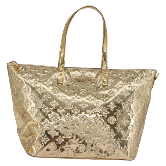 LOUIS VUITTON Monogram Miroir Bellevue GM Bag Gold Dore M95759 LV Auth ka7038M