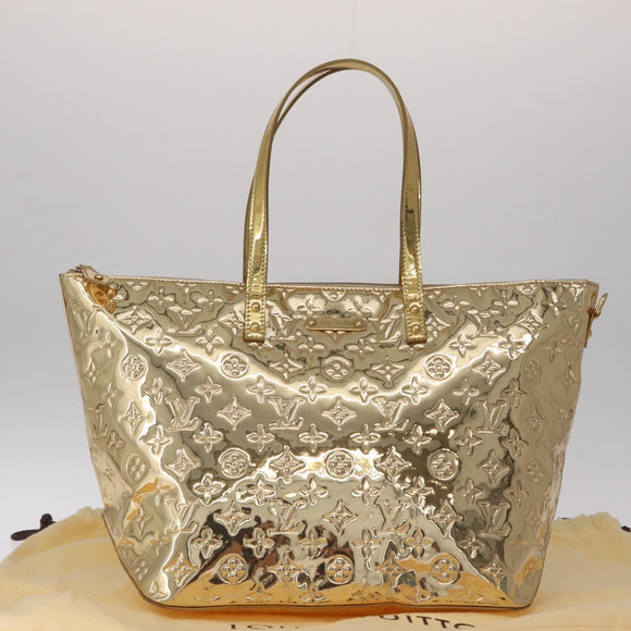 LOUIS VUITTON Monogram Miroir Bellevue GM Bag Gold Dore M95759 LV Auth ka7038M