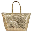 LOUIS VUITTON Monogram Miroir Bellevue GM Bag Gold Dore M95759 LV Auth ka7038M-3