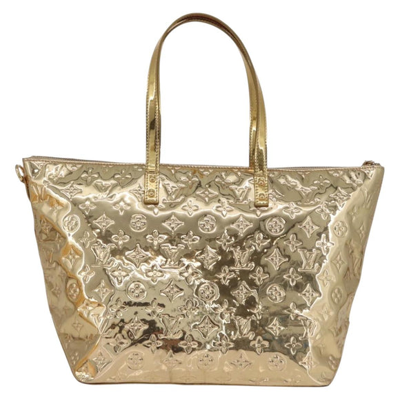 LOUIS VUITTON Monogram Miroir Bellevue GM Bag Gold Dore M95759 LV Auth ka7038M