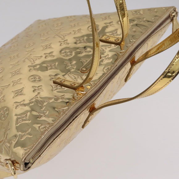 LOUIS VUITTON Monogram Miroir Bellevue GM Bag Gold Dore M95759 LV Auth ka7038M