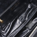 Salvatore Ferragamo Gancini Hand Bag Leather Black Gold Auth ka7039-20
