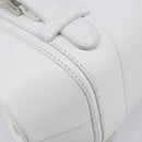LOEWE Sender Hand Bag Leather White Silver Auth ka7041-11
