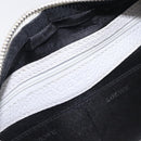 LOEWE Sender Hand Bag Leather White Silver Auth ka7041-19