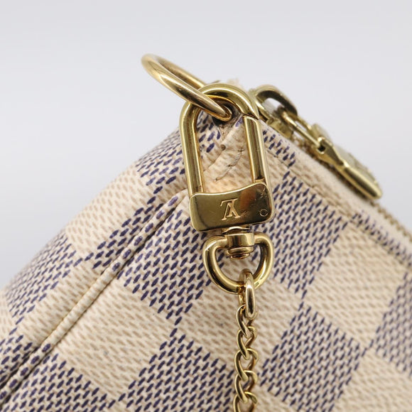 LOUIS VUITTON Damier Azur Mini Pochette Accessoires Pouch N63005 LV Auth ka7044