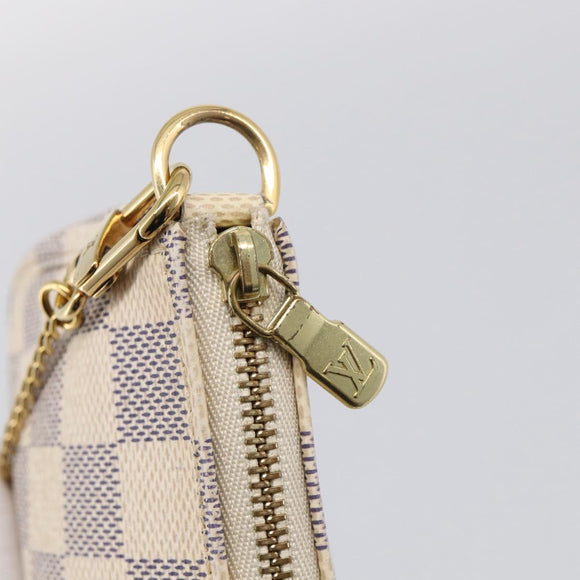 LOUIS VUITTON Damier Azur Mini Pochette Accessoires Pouch N63005 LV Auth ka7044
