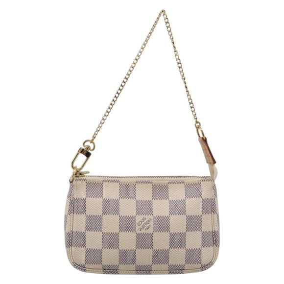 LOUIS VUITTON Damier Azur Mini Pochette Accessoires Pouch N63005 LV Auth ka7044