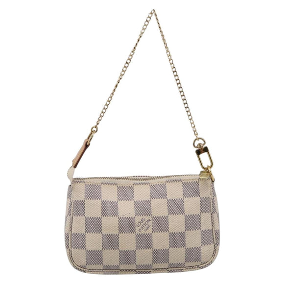 LOUIS VUITTON Damier Azur Mini Pochette Accessoires Pouch N63005 LV Auth ka7044