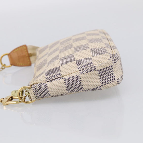 LOUIS VUITTON Damier Azur Mini Pochette Accessoires Pouch N63005 LV Auth ka7044