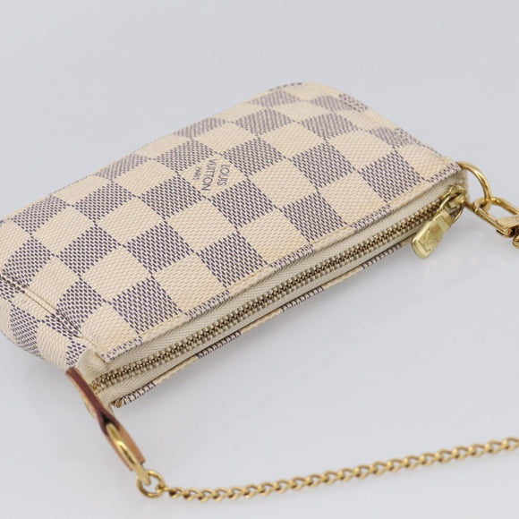 LOUIS VUITTON Damier Azur Mini Pochette Accessoires Pouch N63005 LV Auth ka7044