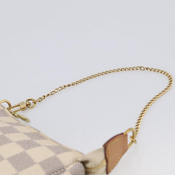 LOUIS VUITTON Damier Azur Mini Pochette Accessoires Pouch N63005 LV Auth ka7044