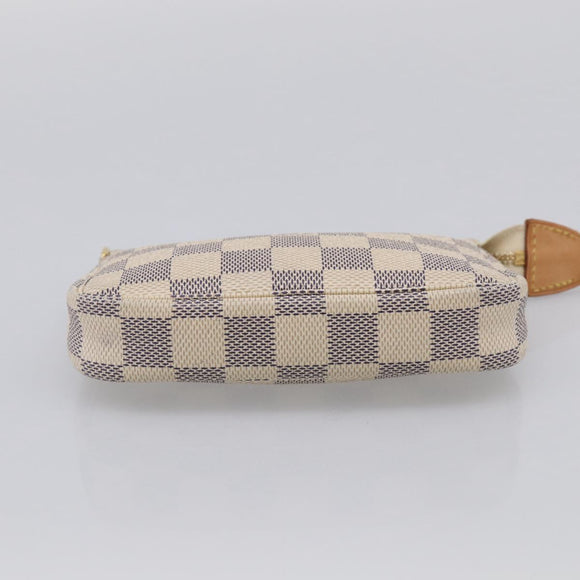 LOUIS VUITTON Damier Azur Mini Pochette Accessoires Pouch N63005 LV Auth ka7044