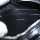 Balenciaga Luca Goal Heart Chain Bag Leather Black Silver 722781 Auth ka7045M-13