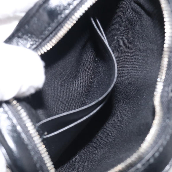 Balenciaga Luca Goal Heart Chain Bag Leather Black Silver 722781 Auth ka7045M