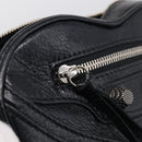 Balenciaga Luca Goal Heart Chain Bag Leather Black Silver 722781 Auth ka7045M-18