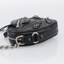 Balenciaga Luca Goal Heart Chain Bag Leather Black Silver 722781 Auth ka7045M-4