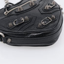 Balenciaga Luca Goal Heart Chain Bag Leather Black Silver 722781 Auth ka7045M-9