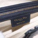 Christian Dior Trotter Canvas Saddle Hand Bag Navy Gold Auth ka7046SAV-21