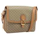 CELINE Macadam Canvas Shoulder Bag PVC Beige Gold Auth ka7047-1