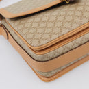 CELINE Macadam Canvas Shoulder Bag PVC Beige Gold Auth ka7047-11
