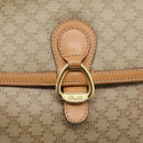 CELINE Macadam Canvas Shoulder Bag PVC Beige Gold Auth ka7047-14