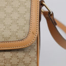 CELINE Macadam Canvas Shoulder Bag PVC Beige Gold Auth ka7047-15