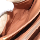 CELINE Macadam Canvas Shoulder Bag PVC Beige Gold Auth ka7047-25