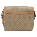 CELINE Macadam Canvas Shoulder Bag PVC Beige Gold Auth ka7047-3