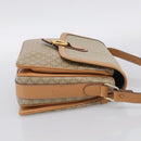 CELINE Macadam Canvas Shoulder Bag PVC Beige Gold Auth ka7047-5
