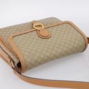 CELINE Macadam Canvas Shoulder Bag PVC Beige Gold Auth ka7047-6