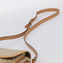 CELINE Macadam Canvas Shoulder Bag PVC Beige Gold Auth ka7047-8