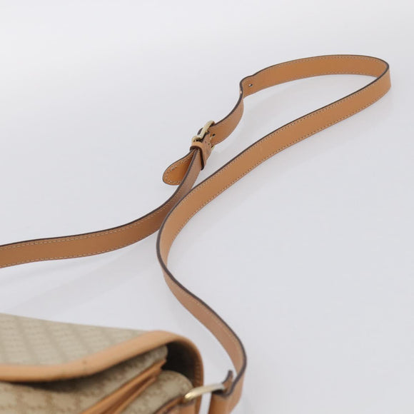 CELINE Macadam Canvas Shoulder Bag PVC Beige Gold Auth ka7047