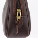 Christian Dior Trotter Canvas Clutch Bag PVC Brown Gold Auth ka7048-14
